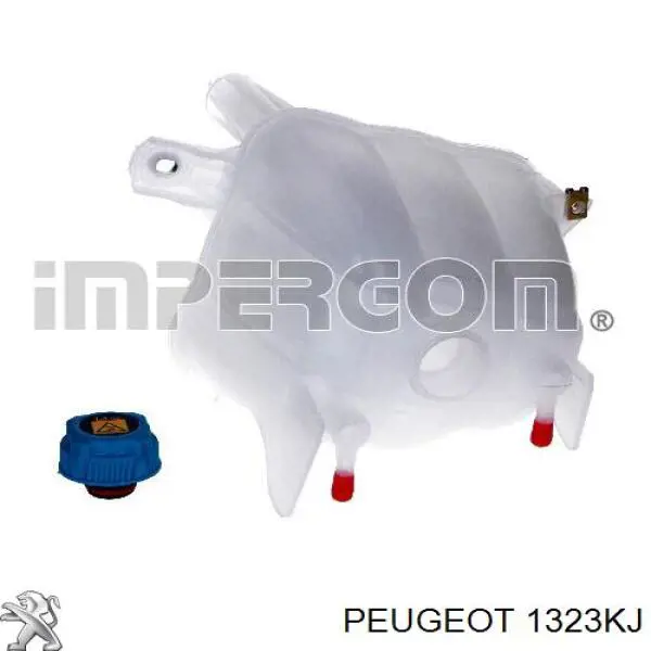 Compre 1323KJ Peugeot/Citroen Tanque de expansão do sistema de esfriamento
