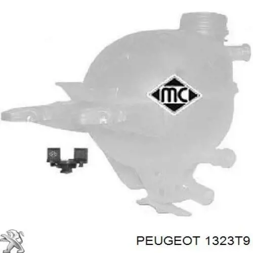 Tanque de expansão do sistema de esfriamento Peugeot/Citroen 1323T9 preço, a partir de 18,62 USD