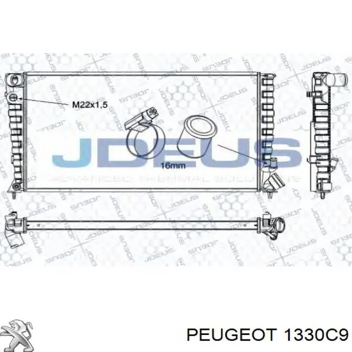 Compre 1330C9 Peugeot/Citroen Radiador de esfriamento de motor