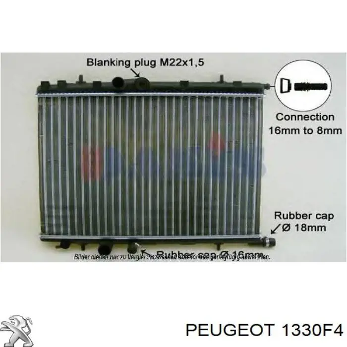 Radiador de esfriamento de motor Peugeot/Citroen 1330F4 preço, a partir de 45,81 USD