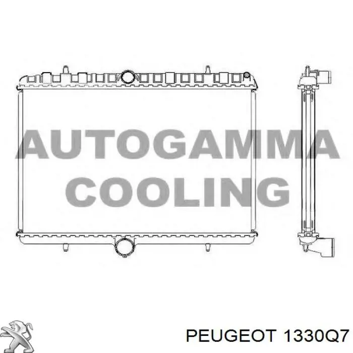 Radiador de esfriamento de motor Peugeot/Citroen 1330Q7 preço, a partir de 100,63 USD