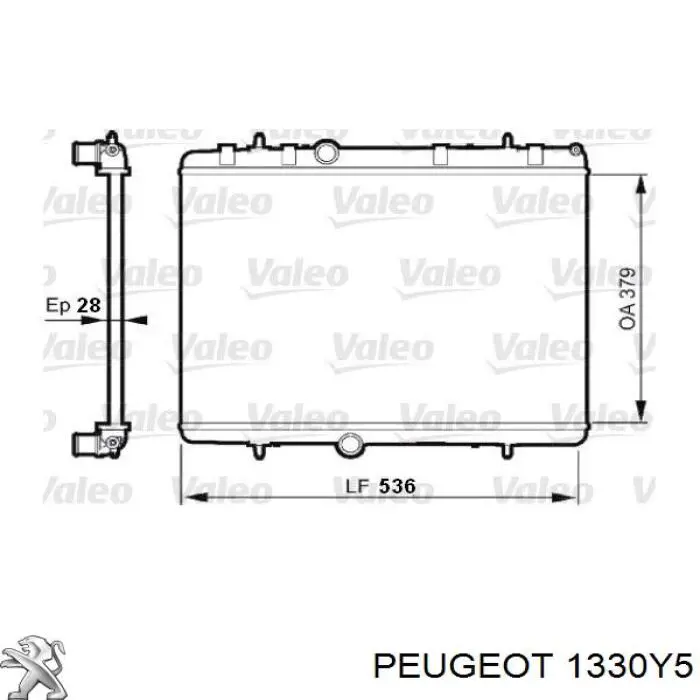 Radiador de esfriamento de motor Peugeot/Citroen 1330Y5 preço, a partir de 66,93 USD