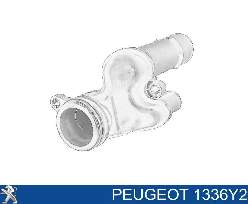 1336Y2 Peugeot/Citroen Flange do sistema de esfriamento (união em T)