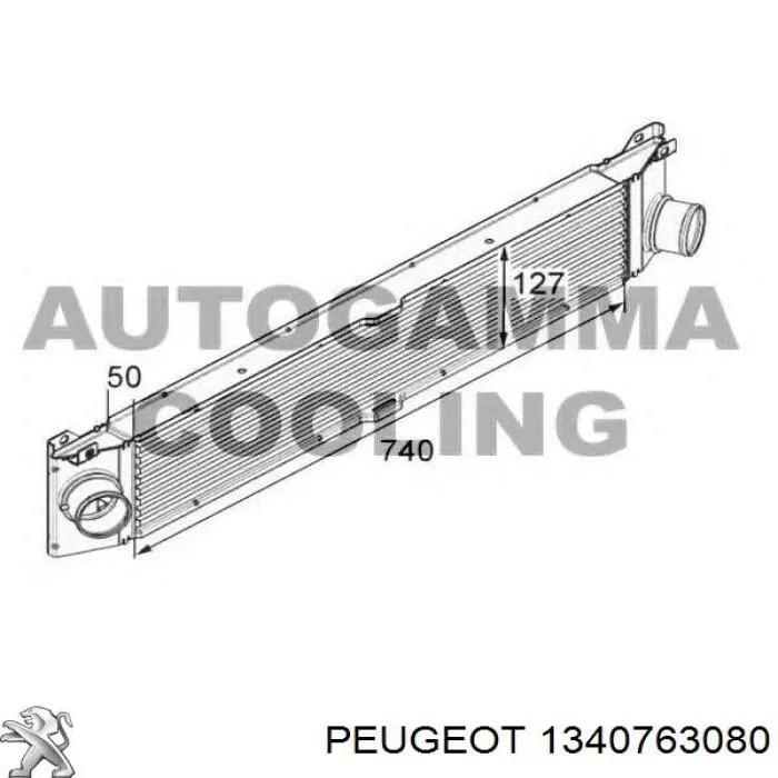 Radiador de intercooler Peugeot/Citroen 1340763080 preço, a partir de 90,24 USD