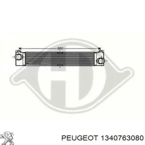 Radiador de intercooler Peugeot/Citroen 1340763080
