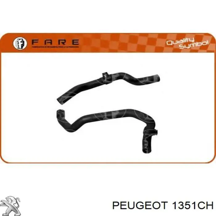Compre 1351CH Peugeot/Citroen Mangueira (cano derivado) inferior do radiador de esfriamento