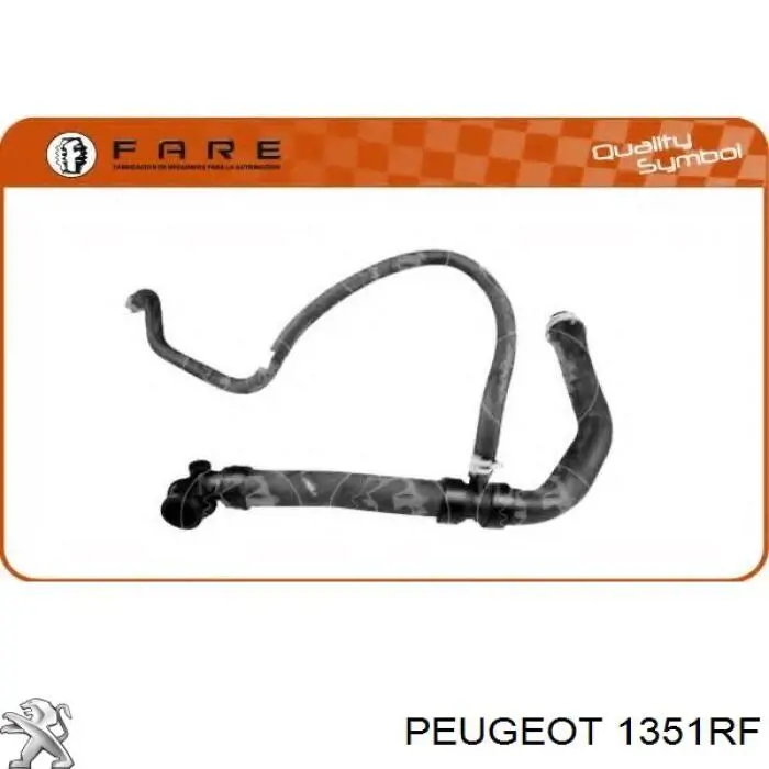 Compre 1351RF Peugeot/Citroen Mangueira (cano derivado) inferior do radiador de esfriamento