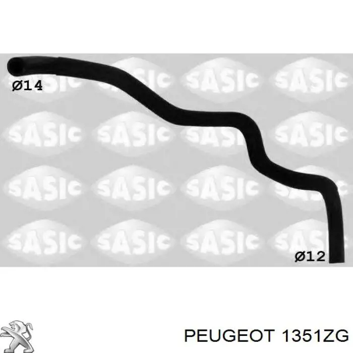 Mangueira superior do tanque de expansão Peugeot/Citroen 1351ZG preço, a partir de 7,25 USD
