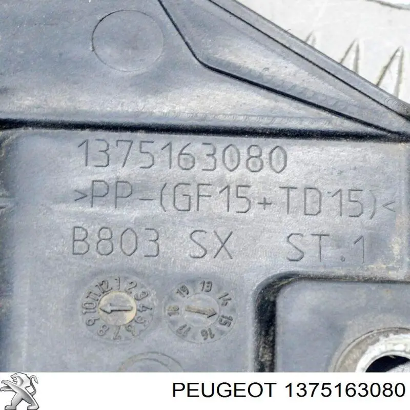 Consola do pára-choque dianteiro esquerdo 1626195780 Peugeot/Citroen