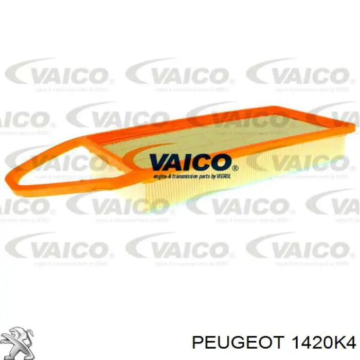 1420K4 Peugeot/Citroen Caixa de filtro de ar, parte superior