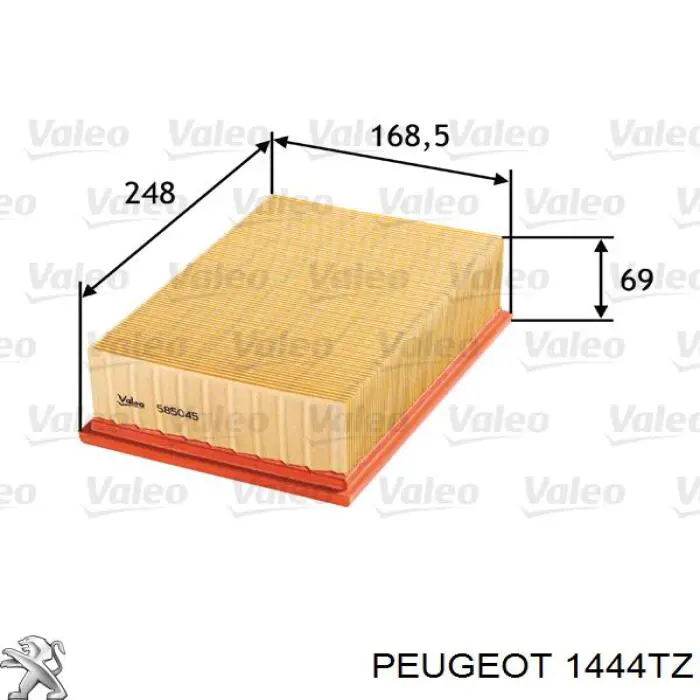 Compre 1444TZ Peugeot/Citroen Filtro de ar