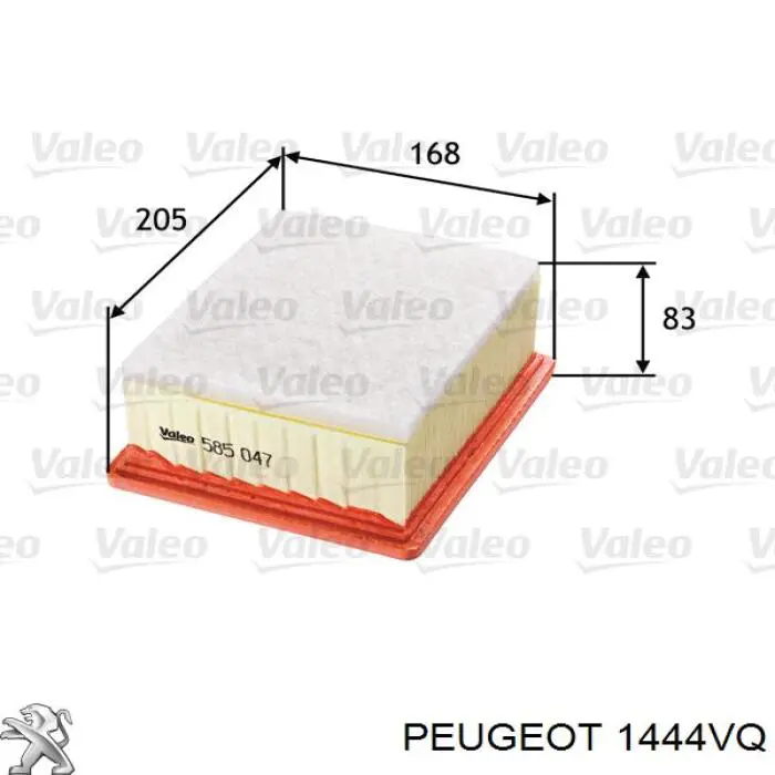 Compre 1444VQ Peugeot/Citroen Filtro de ar