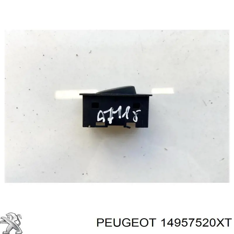 Unidade de botões dianteira esquerda de controlo de elevador de vidro 96531123XT Peugeot/Citroen