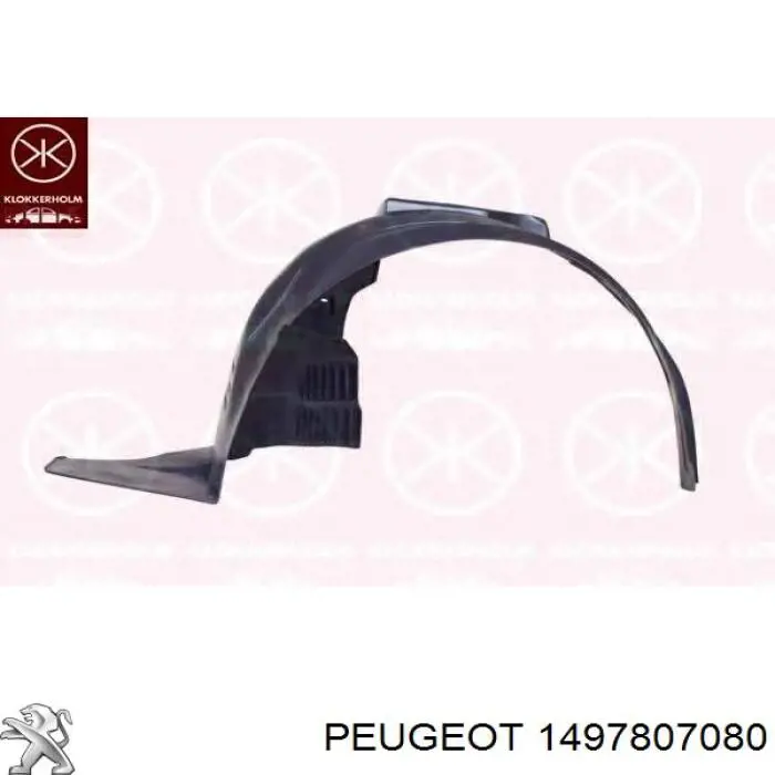Compre 1497807080 Peugeot/Citroen Guarda-barras direito do pára-lama dianteiro