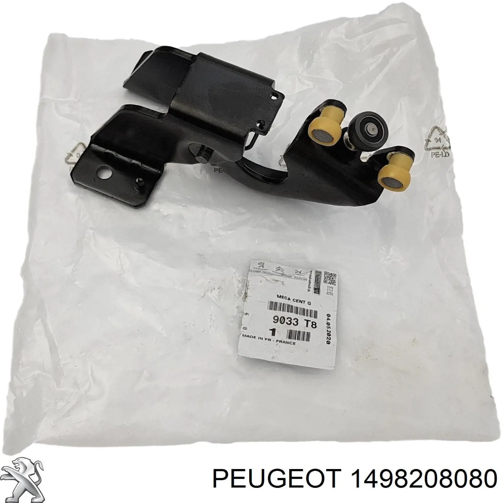 1498208080 Peugeot/Citroen Rolo esquerdo central da porta lateral (deslizante)