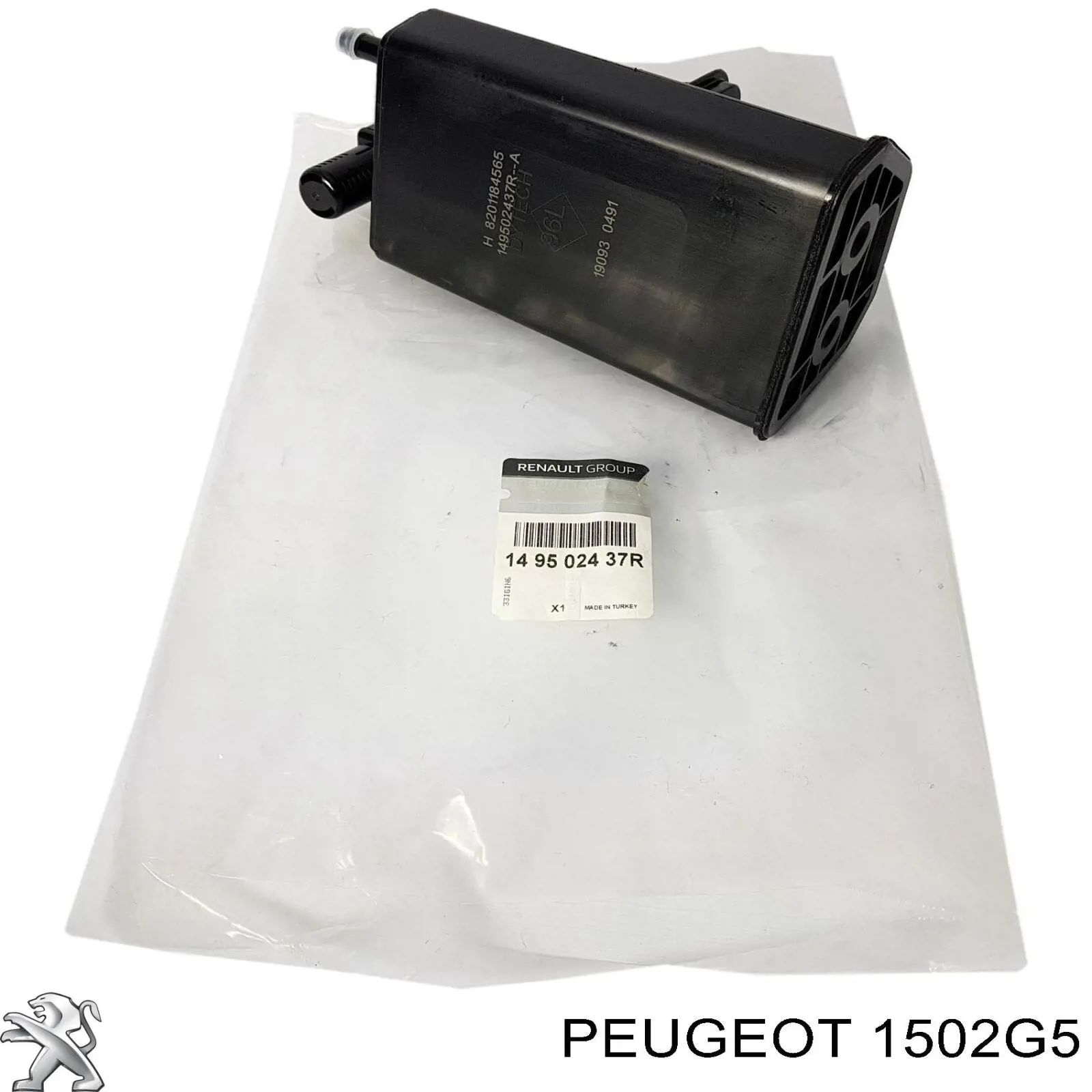 Adsorvedor dos vapores de combustível Peugeot 207  WA, WC