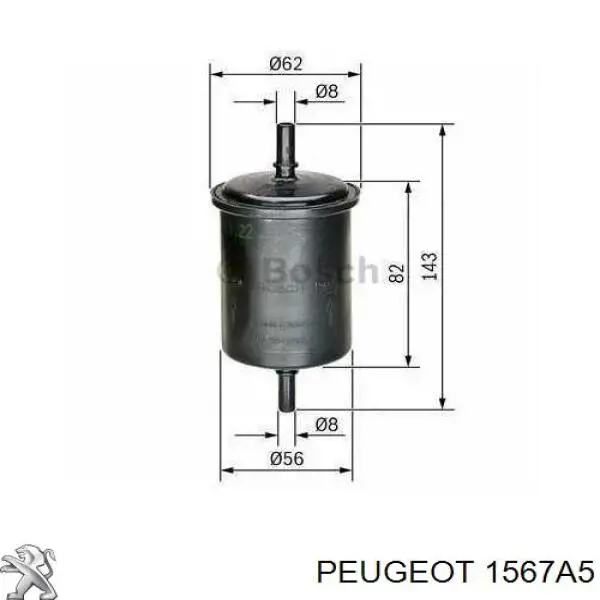 Compre 1567A5 Peugeot/Citroen Filtro de combustível