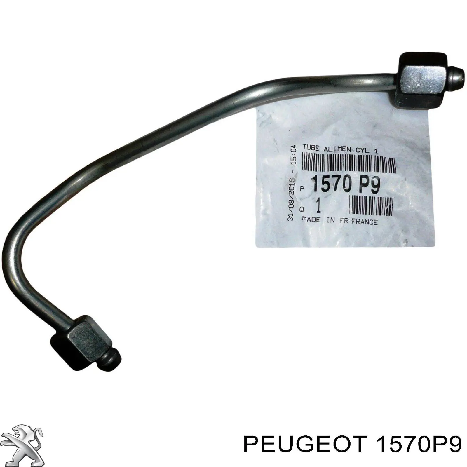 1570P9 Peugeot/Citroen Tubo de combustível do injetor de 1º cilindro
