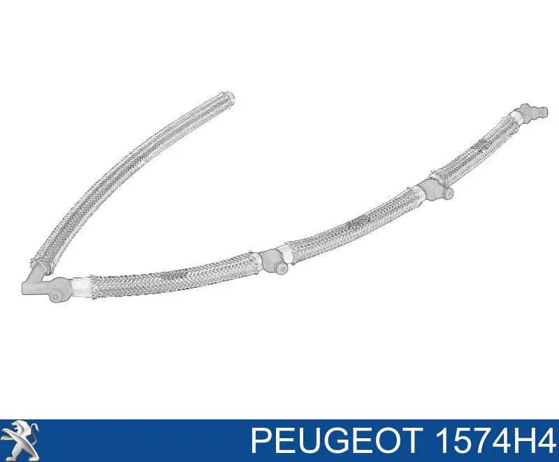 1574H4 Peugeot/Citroen Tubo de combustível, inverso desde os injetores