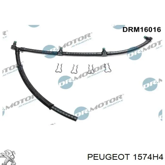 Tubo de combustível, inverso desde os injetores Peugeot/Citroen 1574H4 preço, a partir de 27,59 USD