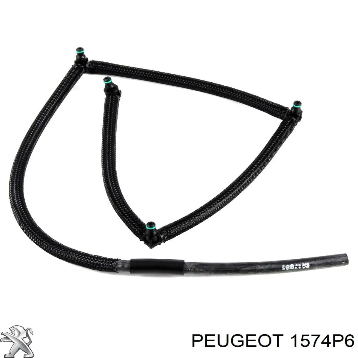 00001574P6 Peugeot/Citroen Tubo de combustível, inverso desde os injetores