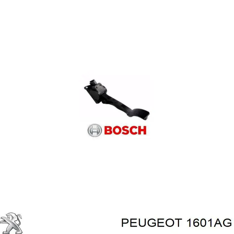 00001601EA Peugeot/Citroen Pedal de gás (de acelerador)