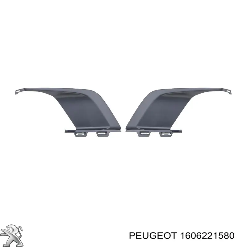 Compre 1606221580 Peugeot/Citroen Tampão (grelha) das luzes de nevoeiro do pára-choque dianteiro