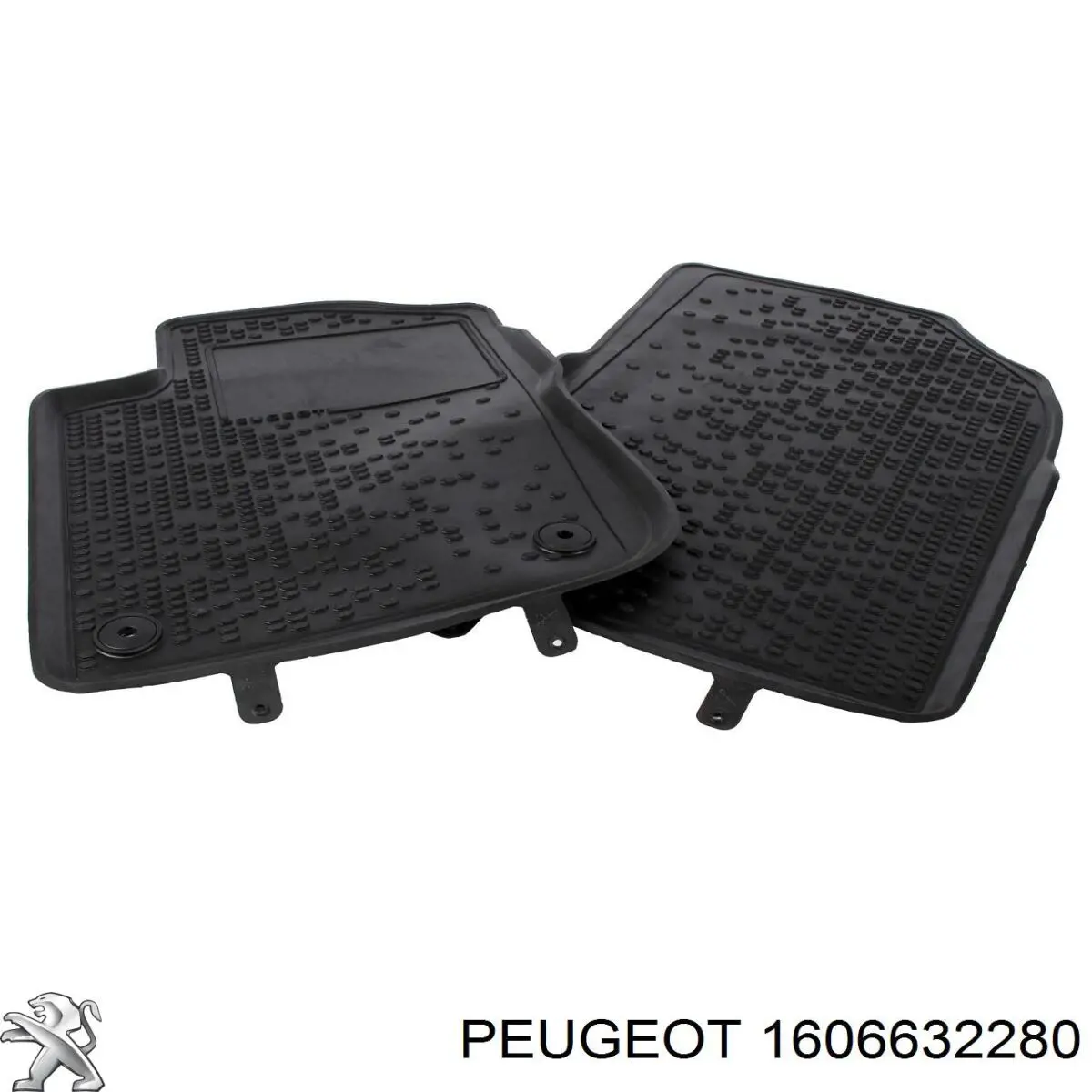 Tapetes dianteiros + traseiros, kit 1606632280 Peugeot/Citroen