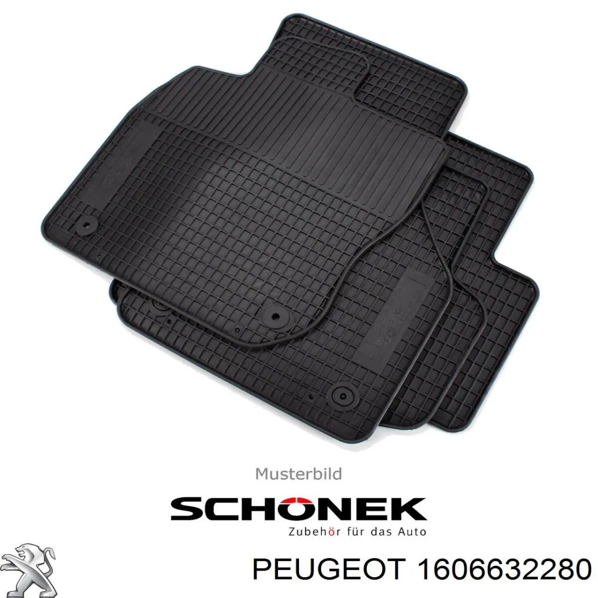 1606632280 Peugeot/Citroen Tapetes dianteiros + traseiros, kit