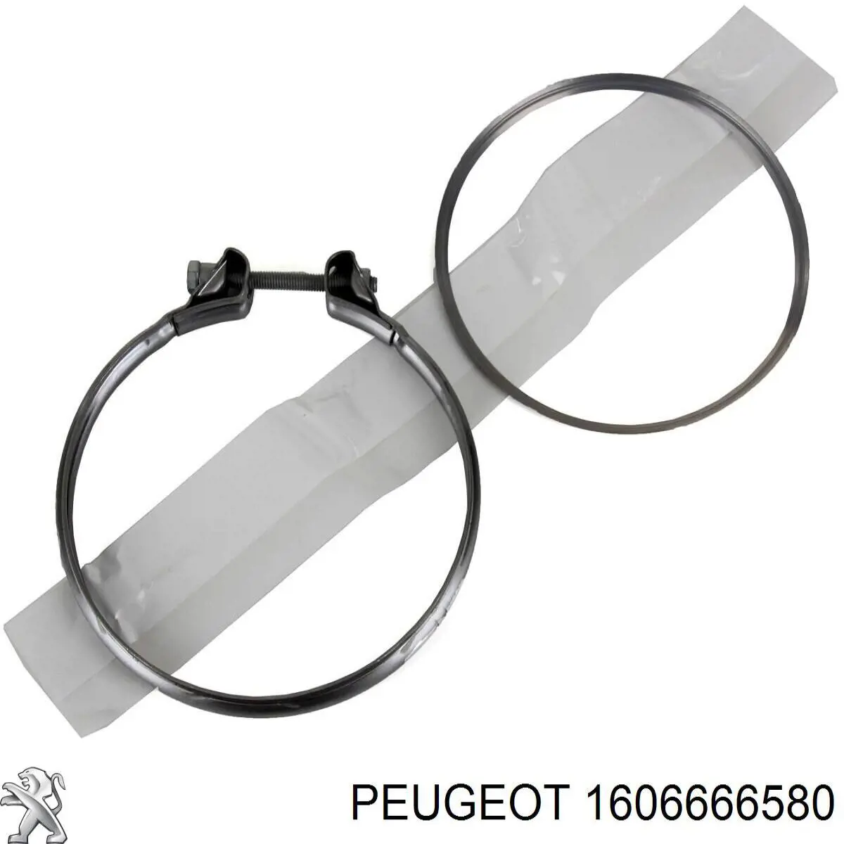 Compre 1606666580 Peugeot/Citroen Braçadeira de silenciador dianteira