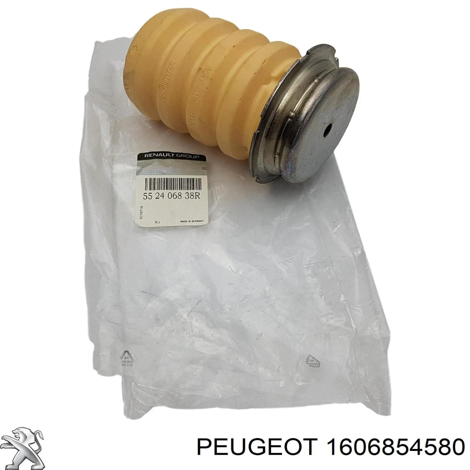 1606854580 Peugeot/Citroen Grade de proteção da mola traseira