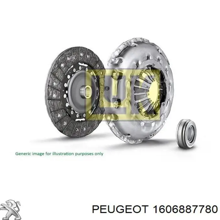 Compre 1606887780 Peugeot/Citroen Kit de embraiagem (3 peças)