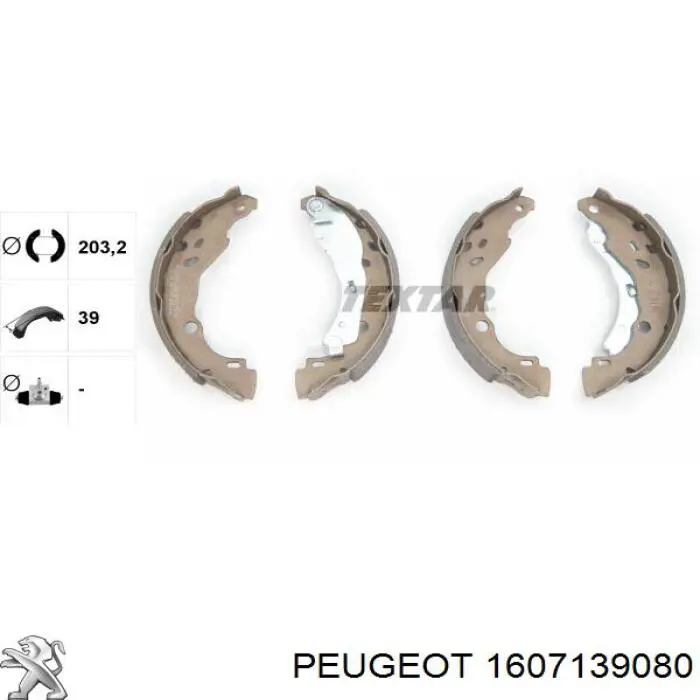 Sapatas do freio traseiras de tambor, montadas com cilindros, kit Peugeot/Citroen 1607139080 preço, a partir de 125,78 USD