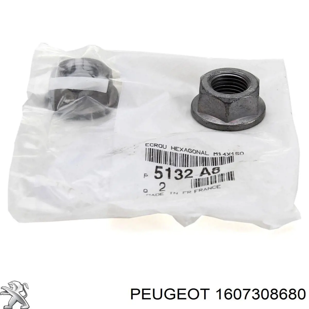 Compre 1607308680 Peugeot/Citroen Braço oscilante inferior esquerdo de suspensão dianteira