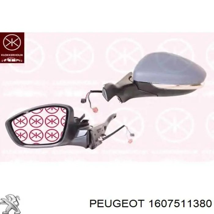 Espelho de retrovisão esquerdo Peugeot/Citroen 1607511380 preço, a partir de 100,25 USD