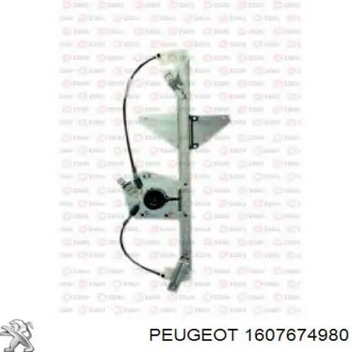 Compre 1607674980 Peugeot/Citroen Mecanismo de acionamento de vidro da porta traseira direita