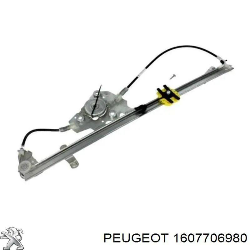 1607706980 Peugeot/Citroen Mecanismo de acionamento de vidro da porta dianteira esquerda