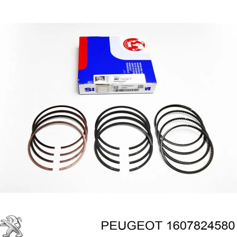 Compre 1607824580 Peugeot/Citroen Anéis do pistão para 1 cilindro, STD.
