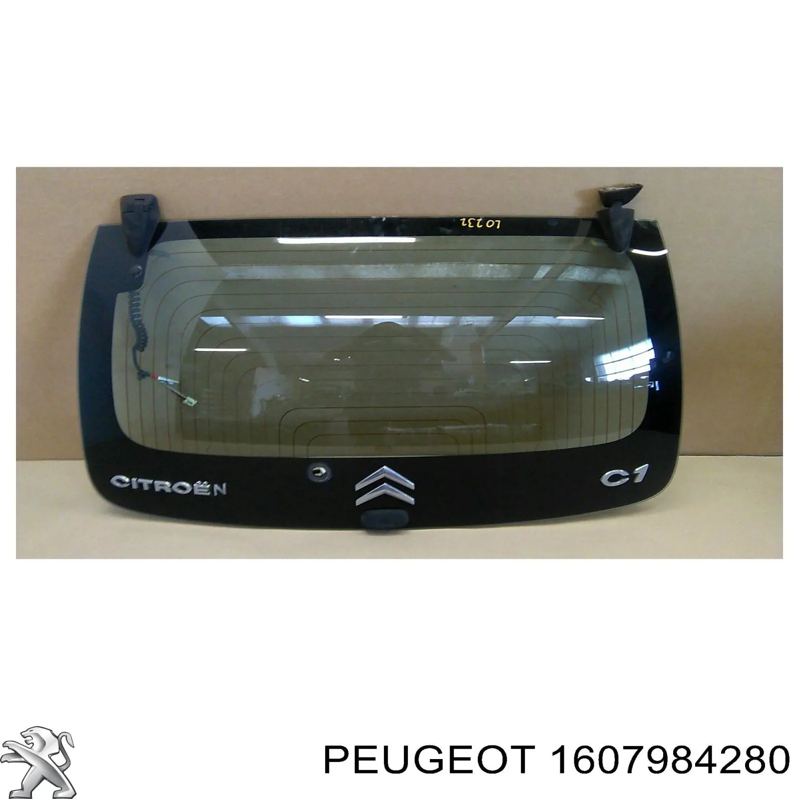 8744W2 Peugeot/Citroen Vidro de porta-malas de 3ª/5ª porta traseira (de tampa de alcapão)