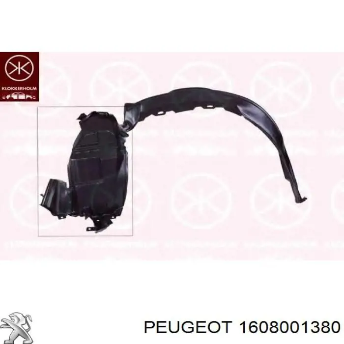 Guarda-barras direito do pára-lama dianteiro Peugeot/Citroen 1608001380 preço, a partir de 36,61 USD