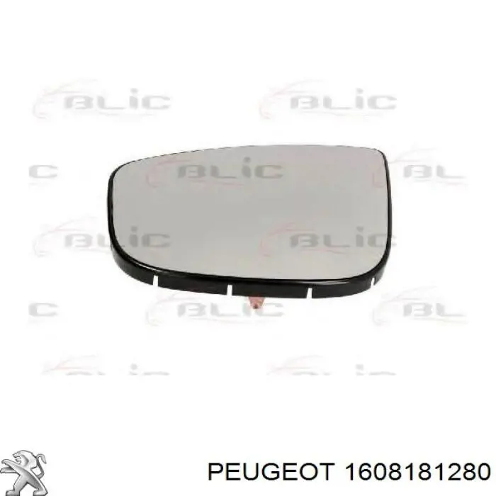1608181280 Peugeot/Citroen Elemento espelhado do espelho de retrovisão esquerdo