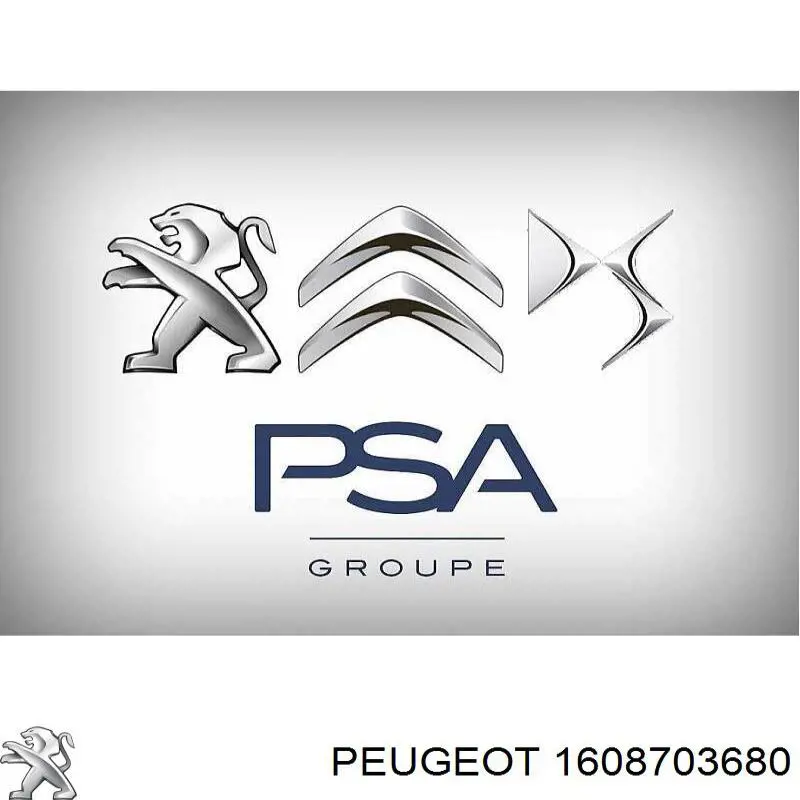1608703680 Peugeot/Citroen Kit de suportes/ fixações do para-choque traseiro