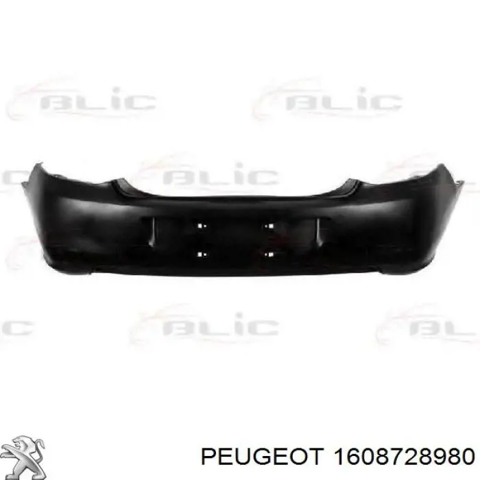 1608728980 Peugeot/Citroen Pára-choque traseiro