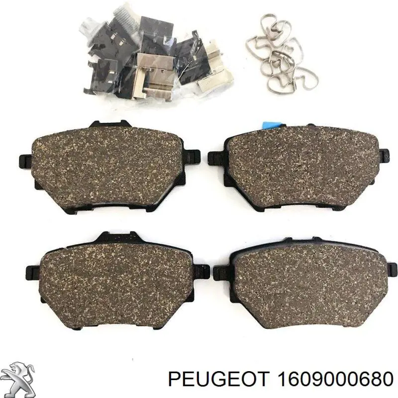 1609000680 Peugeot/Citroen Sapatas do freio traseiras de disco