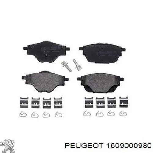 Compre 1609000980 Peugeot/Citroen Sapatas do freio traseiras de disco
