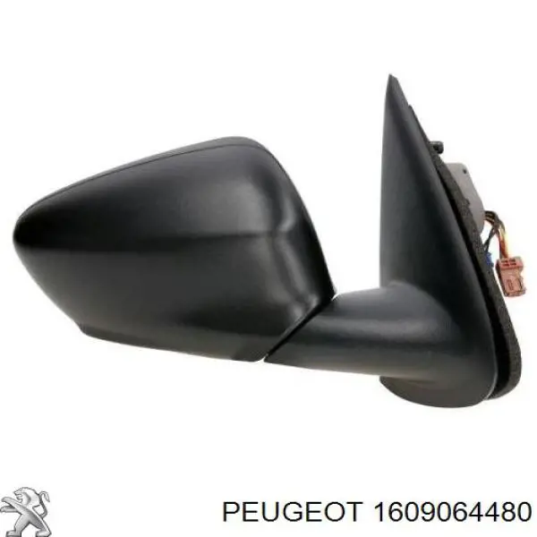 1609064480 Peugeot/Citroen Espelho de retrovisão direito