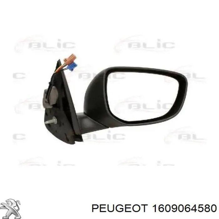 1609064580 Peugeot/Citroen Espelho de retrovisão direito