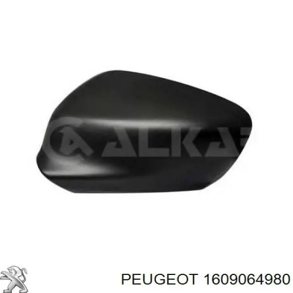 1609064980 Peugeot/Citroen Placa sobreposta (tampa) do espelho de retrovisão direito