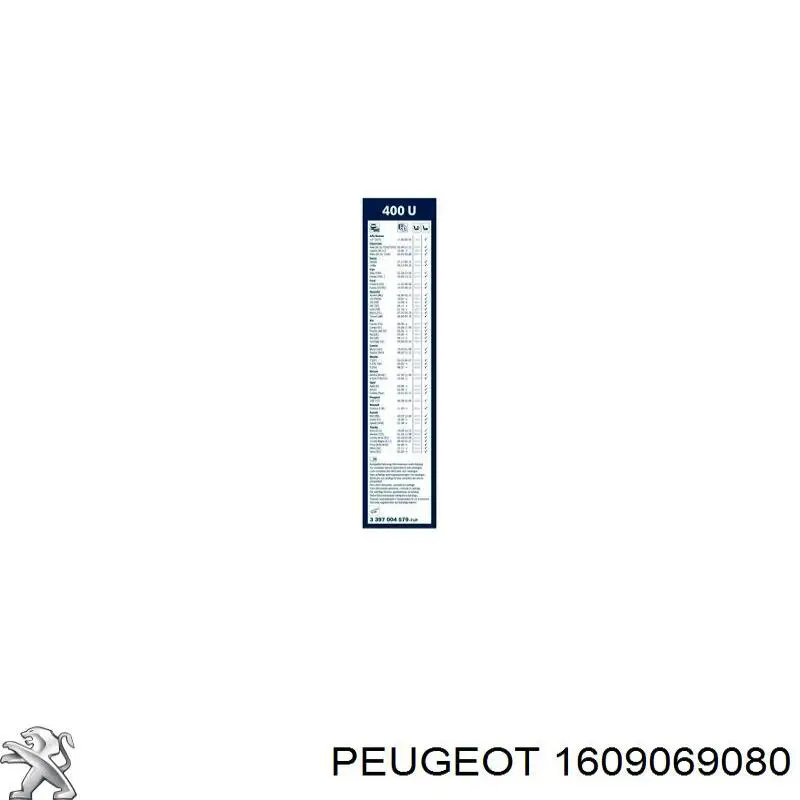 Compre 1609069180 Peugeot/Citroen Limpa-pára-brisas do pára-brisas de passageiro