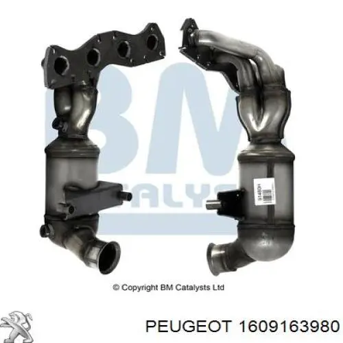 Convertidor - catalisador Peugeot/Citroen 1609163980 preço, a partir de 502,91 USD